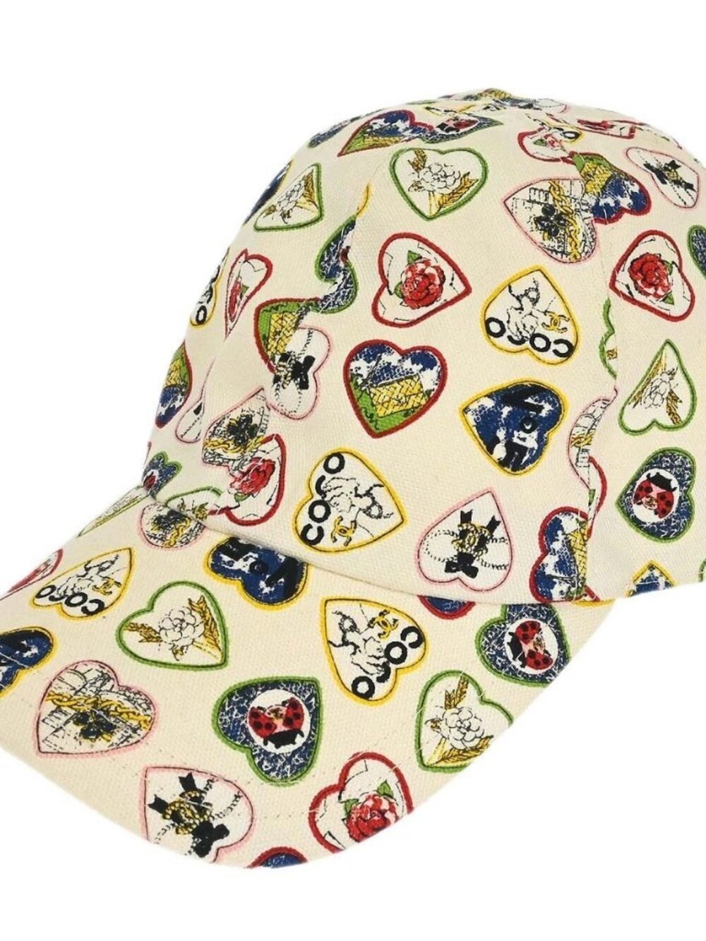 Chanel Off-white Cotton #M Cap Hat Small Good - Picture 1 of 15